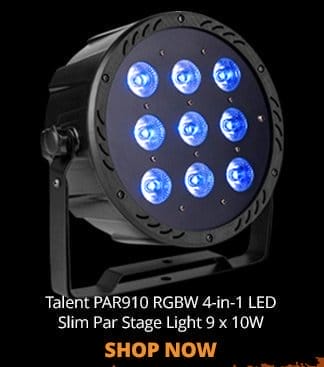 Talent PAR910 RGBW 4-in-1 LED Slim Par Stage Light 9 x 10W