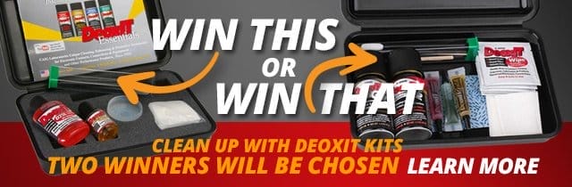 Clean up with DeoxIT Kits! Enter to WIN One (1) CAIG SK-GXMD DeoxIT Gold Vacuum Tube Survival Kit (SKU #341-277) –OR– One (1) CAIG SK-AV35 DeoxIT Audio/Video Survival Kit (SKU #341-275), from our friends at CAIG, up to a \\$45 value! TWO WINNERS will be chosen!