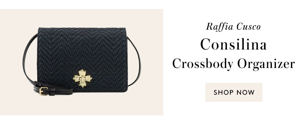 Raffia Cusco, Consilina Crossbody Organizer. Shop Now