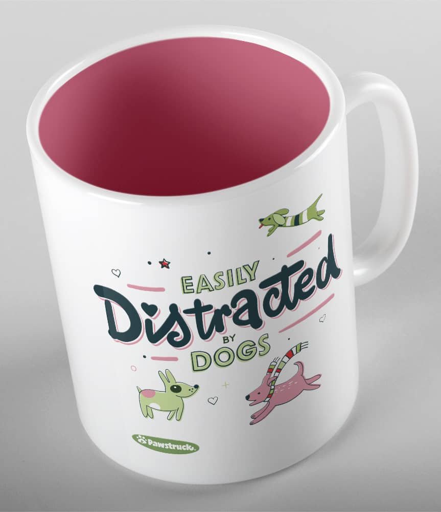 Image of Easily Distracted by Dogs Ceramic Mug