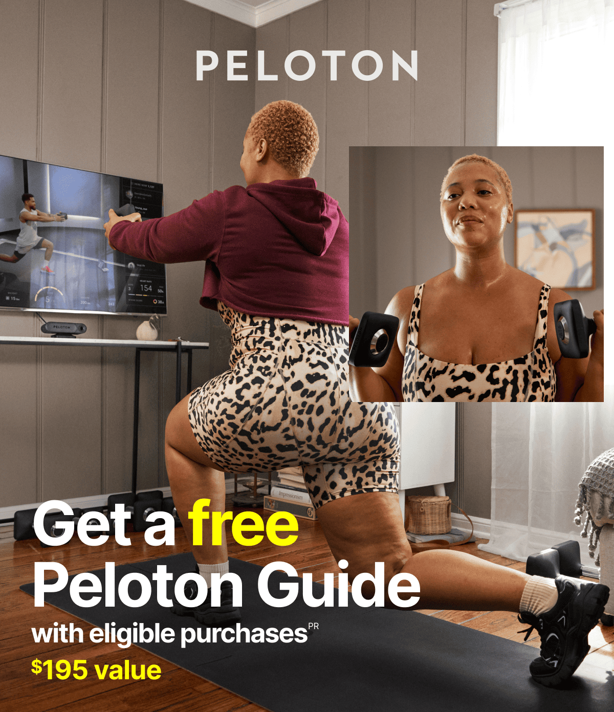 Get a free Peloton Guide with eligible purchases, \\$195 value