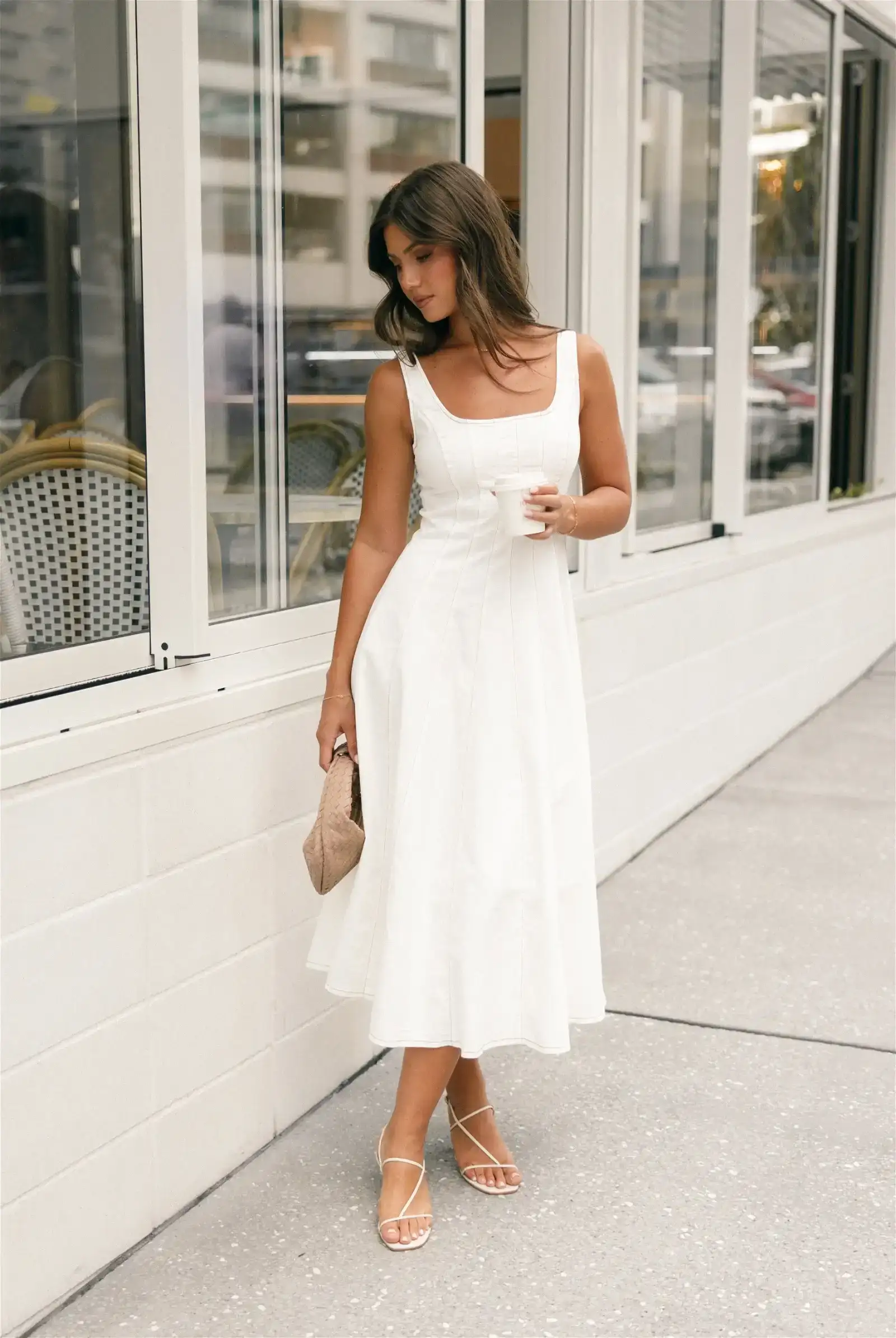 Image of Una Midi Dress - White