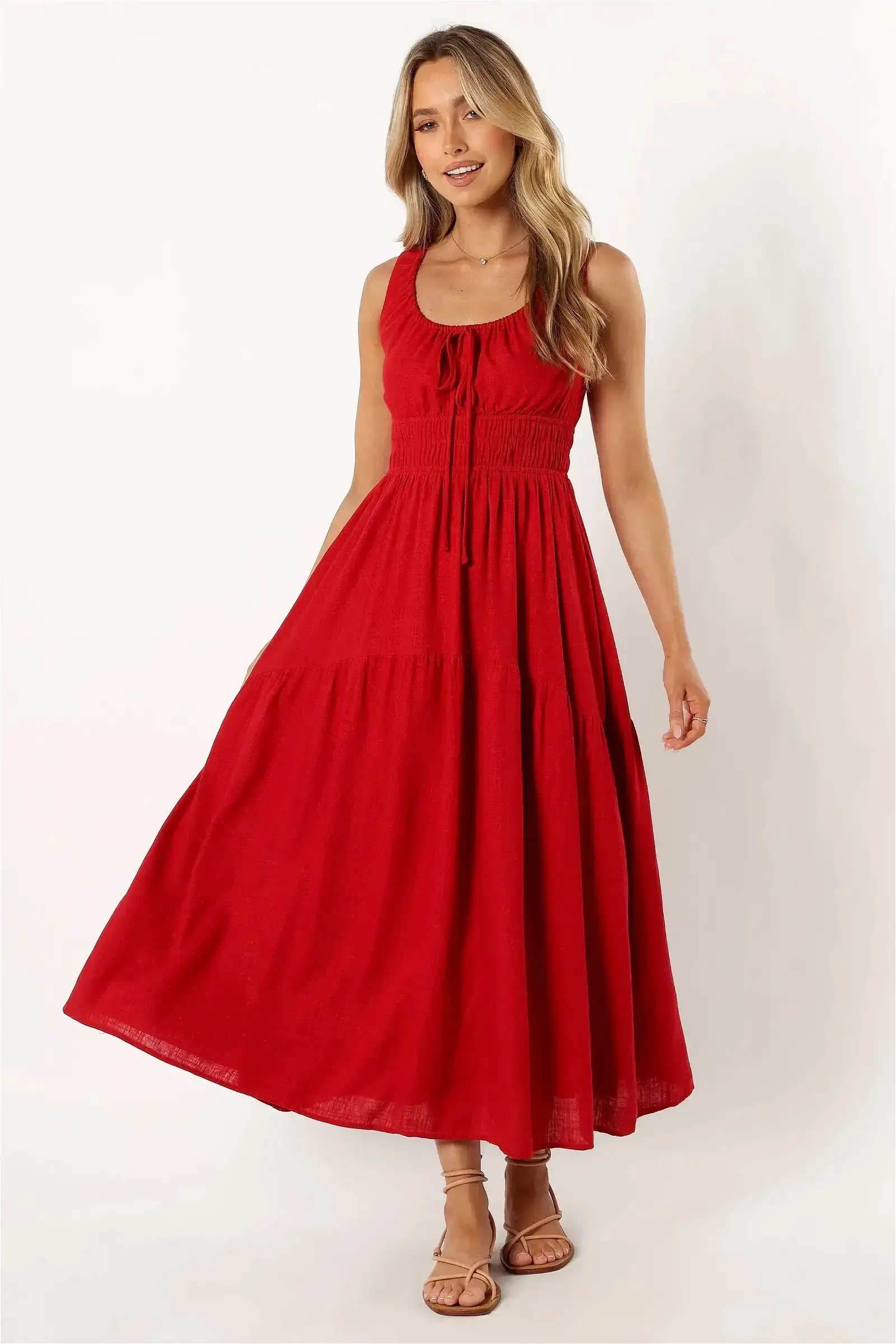 Image of Oria Midi Dress - Red