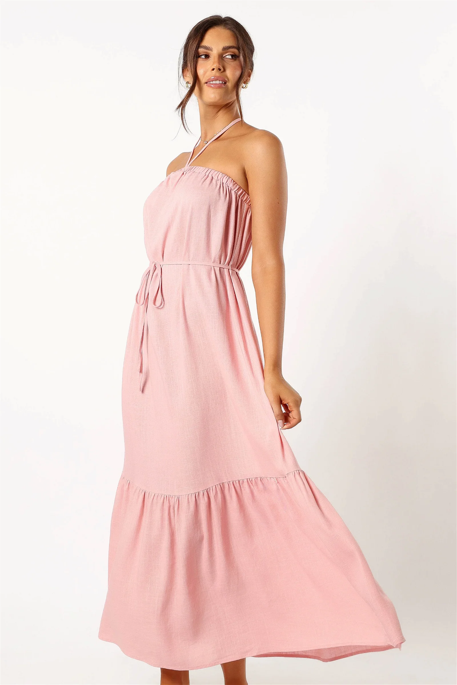 Image of View Halterneck Maxi Dress - Pink