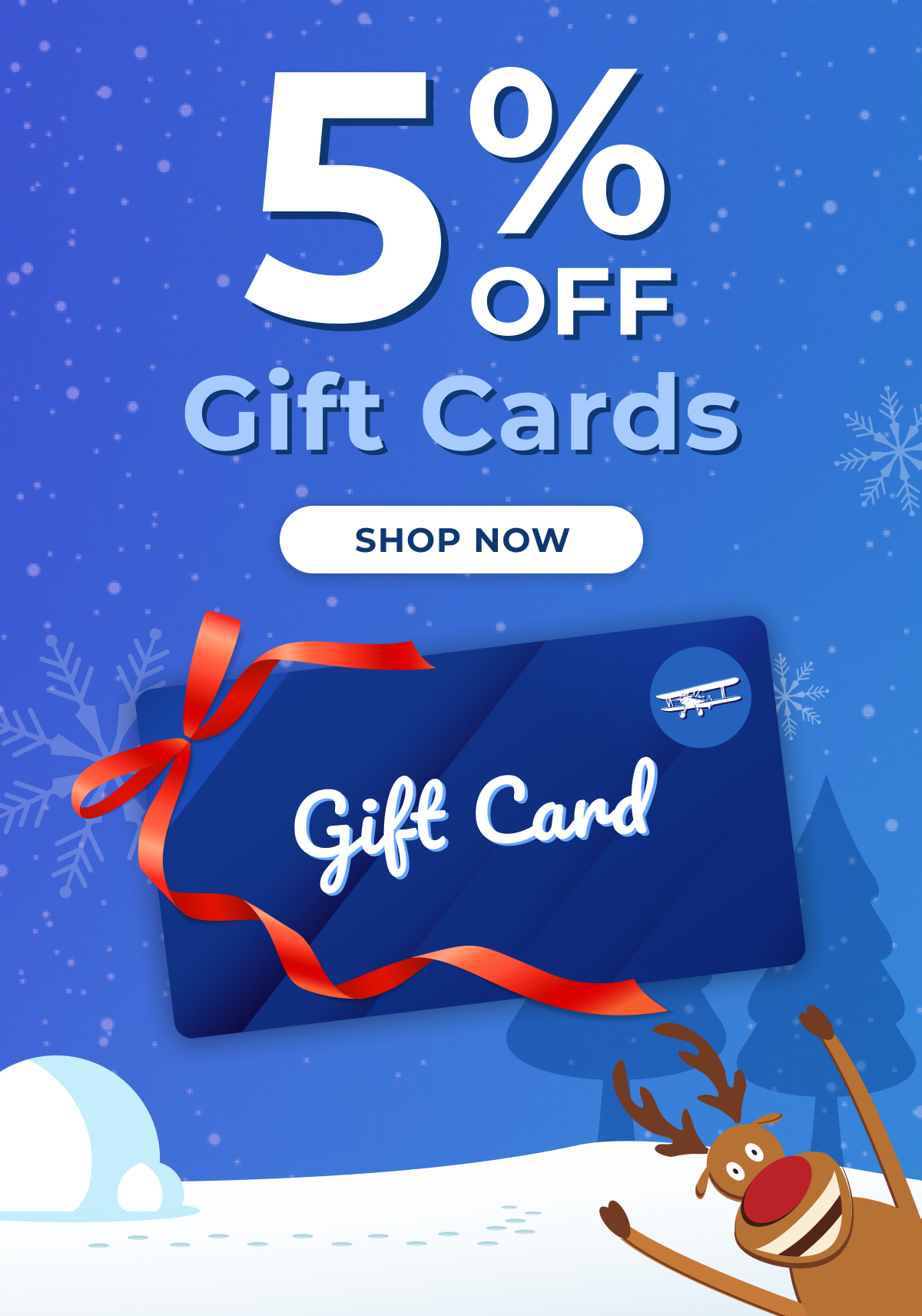 5% OFF GIFT CARDS