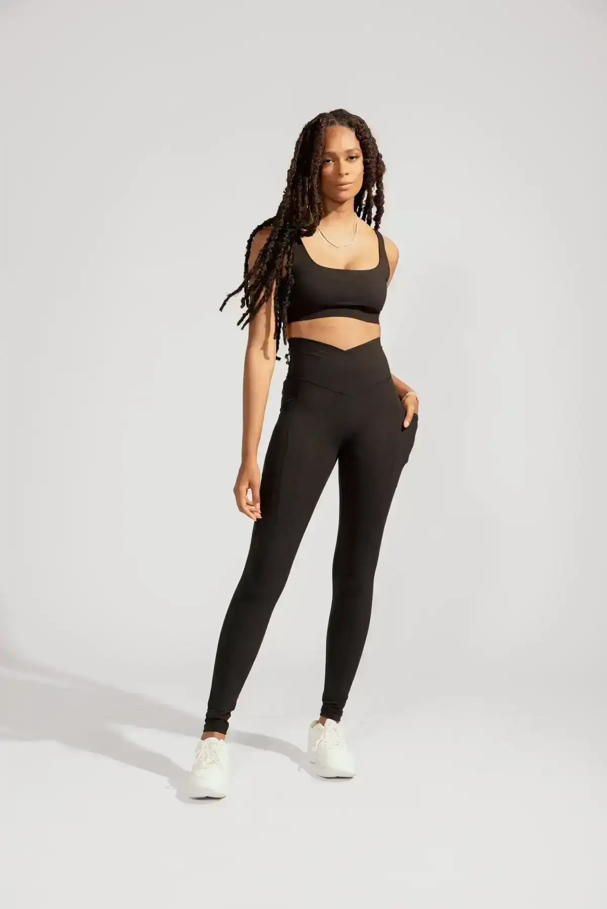 Image of Crisscross Hourglass® Leggings with Pockets - Black