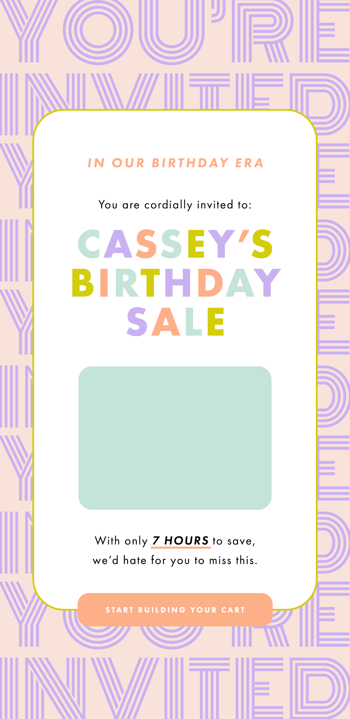 Cassey's Birthday Sale