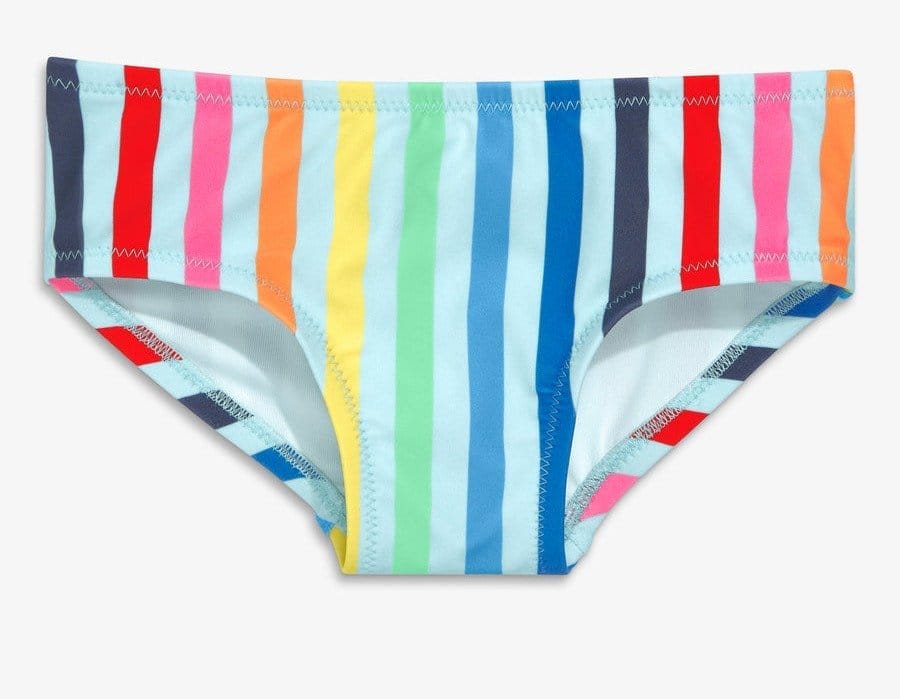 Swim bikini bottom in rainbow sky stripe