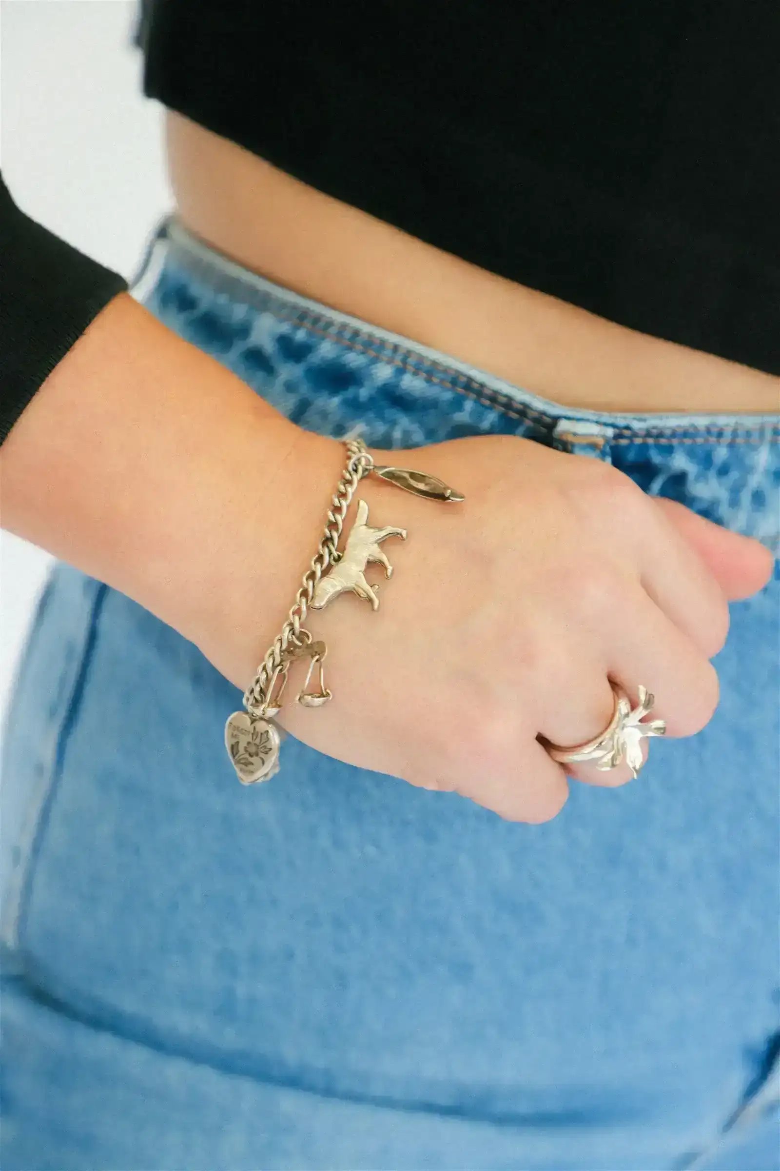 Image of Silver Charm Bracelet