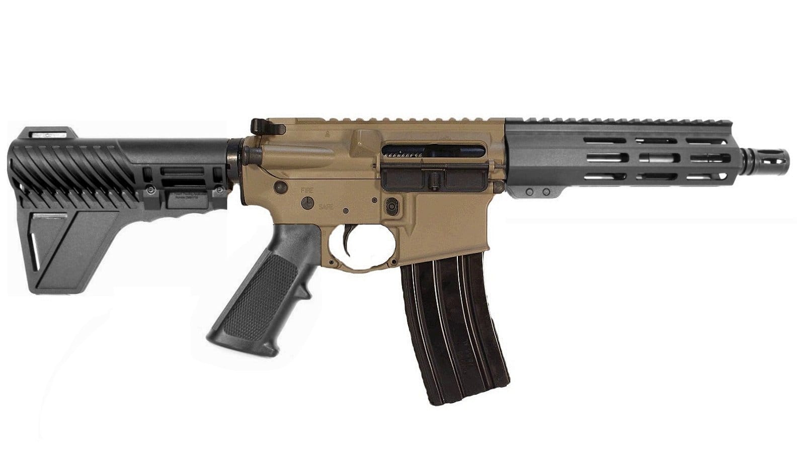 Image of P2A PATRIOT 7.5" 450 Bushmaster 1/24 Pistol Length Melonite M-LOK Pistol - FDE/BLK