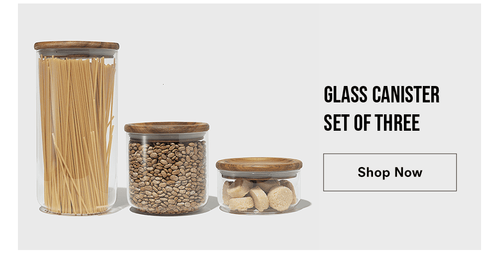 Glass Canister set of three