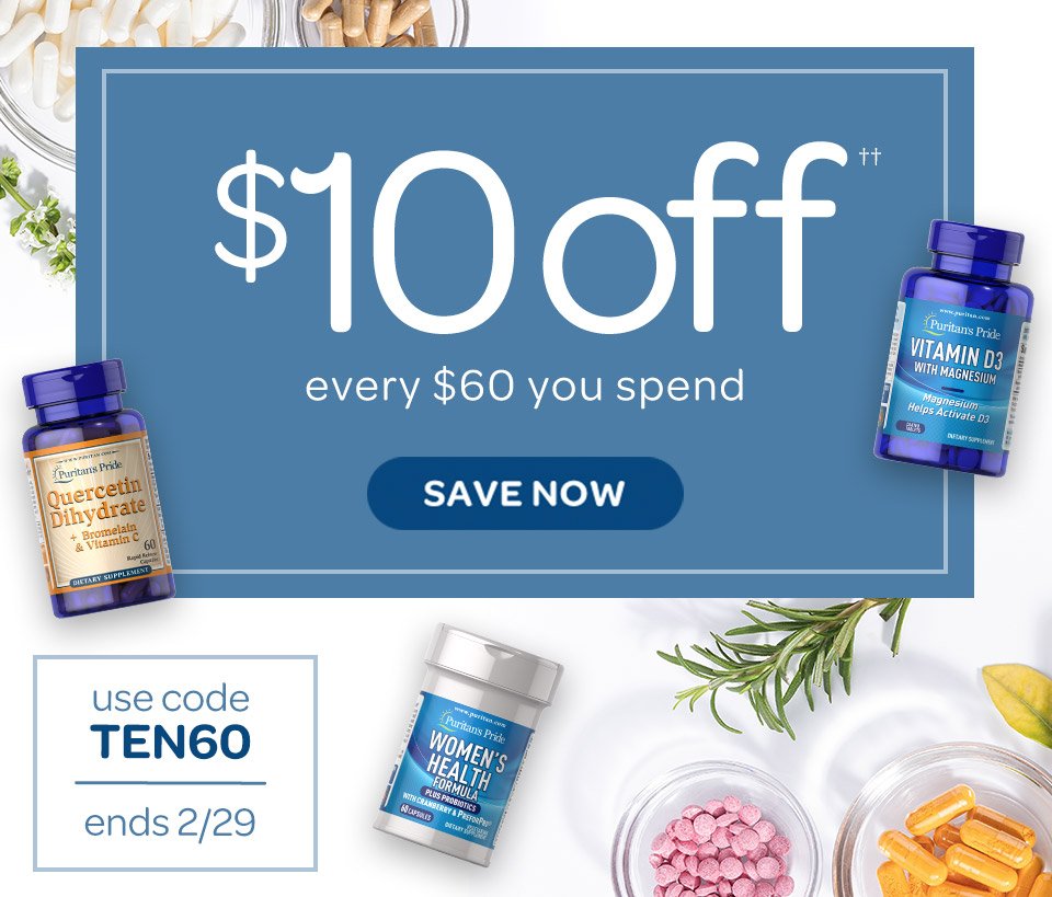 10 USD off every 60 USD you spend. Use code TEN60. Ends 2/29/2024. Save now.