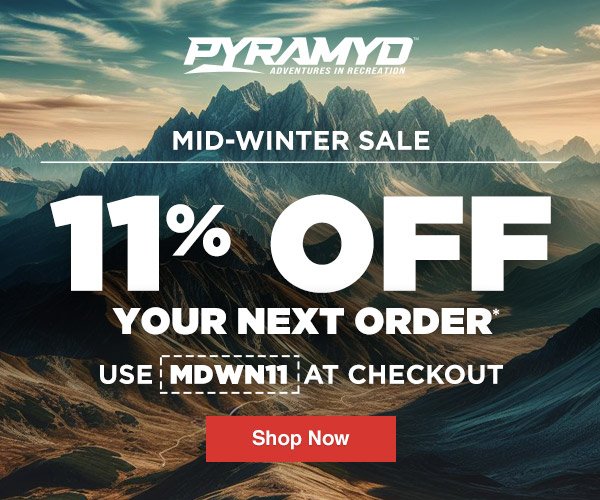 Mid-Winter Sale! 11&#37; Off w/ Code MDWN11