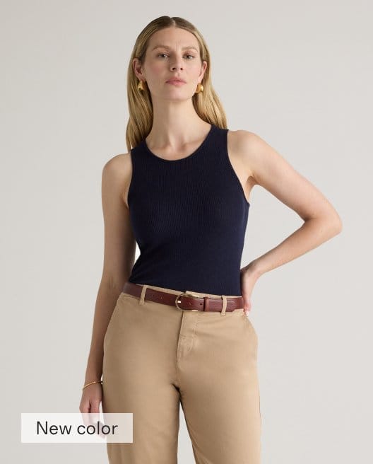 Featherweight Cashmere Ribbed Tank