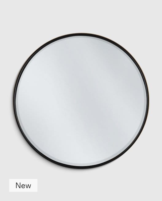 Round Metal Framed Wall Mirror