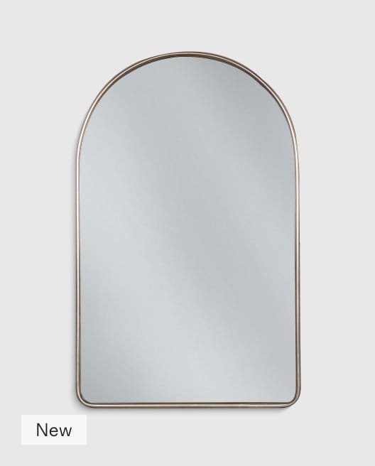 Arched Metal Framed Wall Mirror