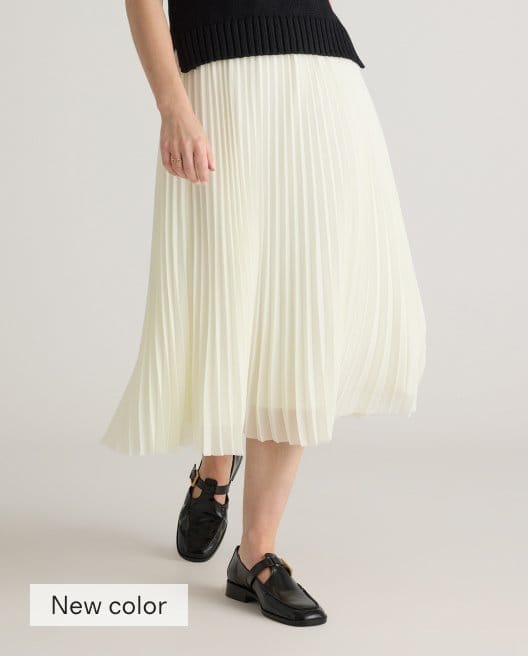 Chiffon Pleated Midi Skirt