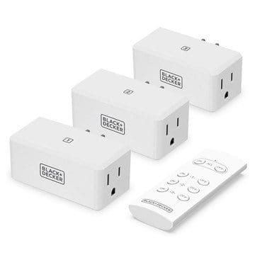 BLACK + DECKER 3-Pack Grounded Indoor Wireless Remote Outlets