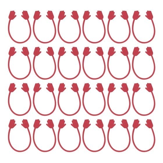 Ruby Set of 24 Holding Hands Reusable Magnetic Zip Ties