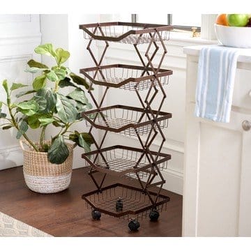 Home 365 5-Tier Collapsible All-Purpose Rack w/ Wheels
