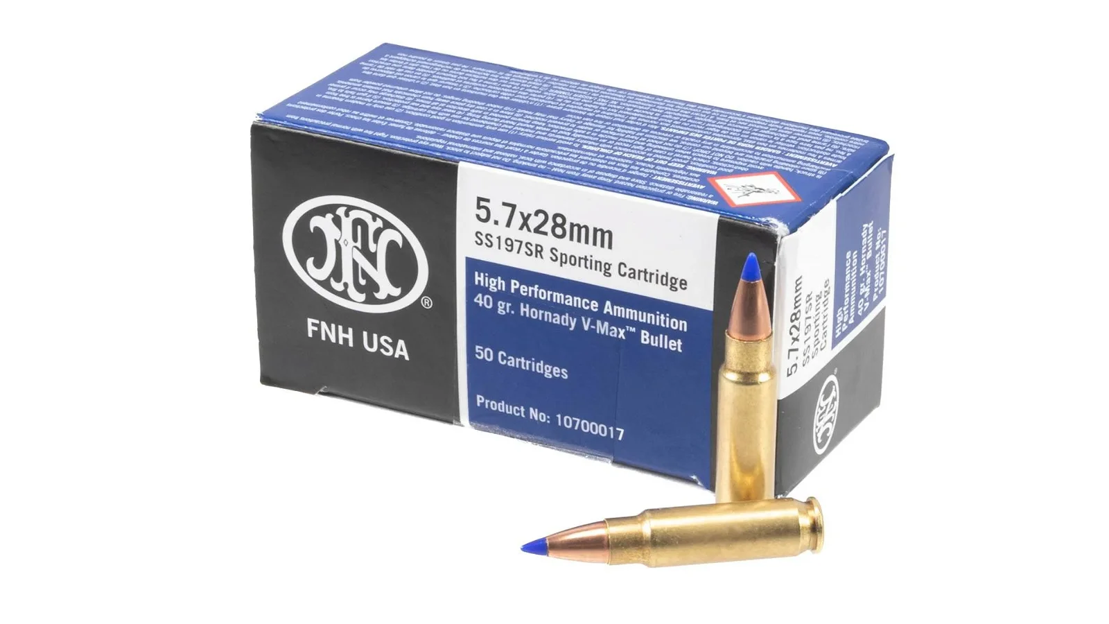 FNH USA 5.7x28mm 40gr V-Max SS197SR Ammunition - 50rd Box