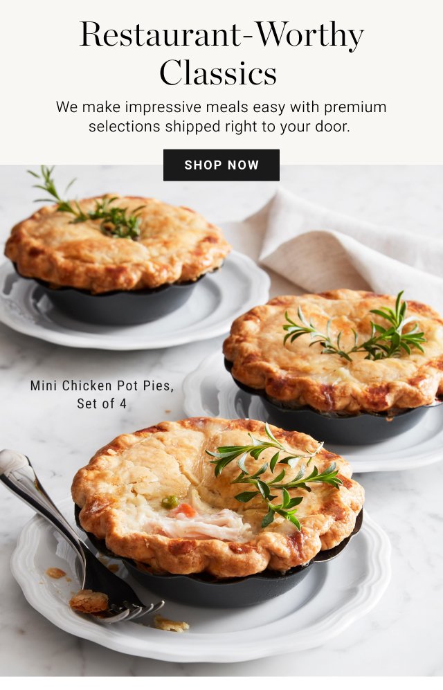 Mini Chicken Pot Pies, Set of 4