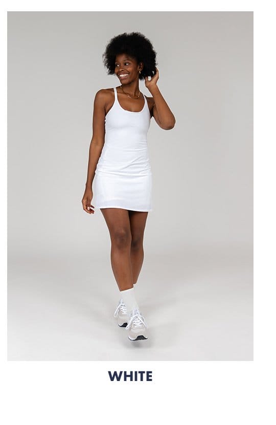 White | Demi Active Dress