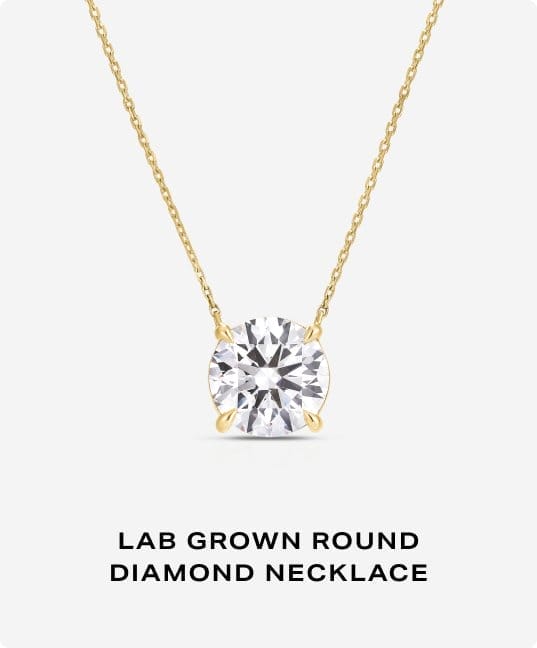 Lab Grown Round Diamond Necklace