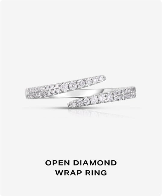 Open Diamond Wrap Ring