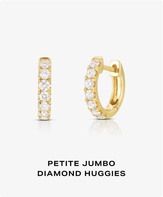 Petite Jumbo Diamond Huggies