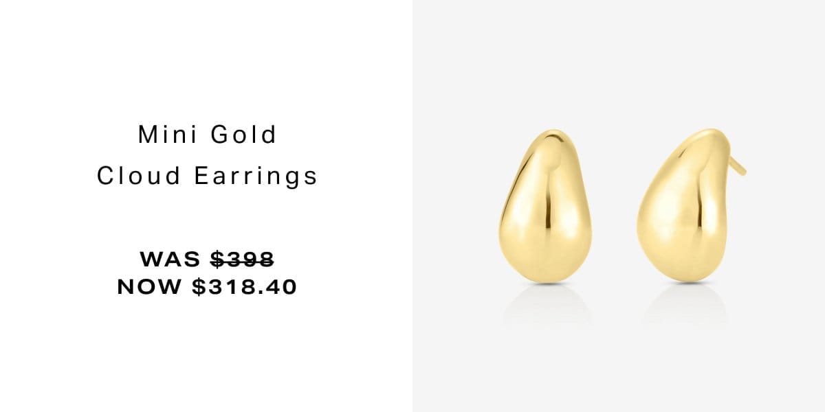 Mini Gold Cloud Earrings