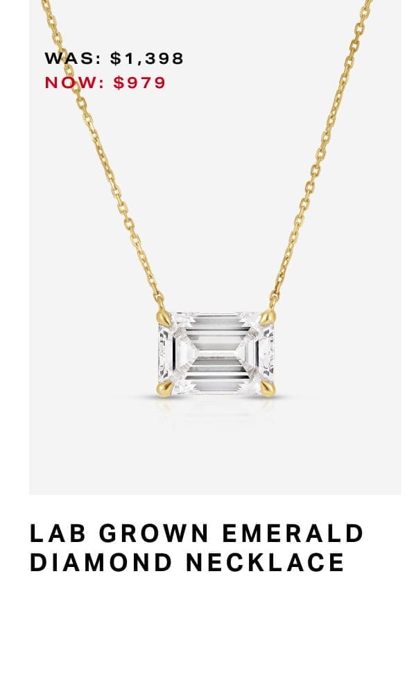 Lab Grown Emerald Diamond Necklace