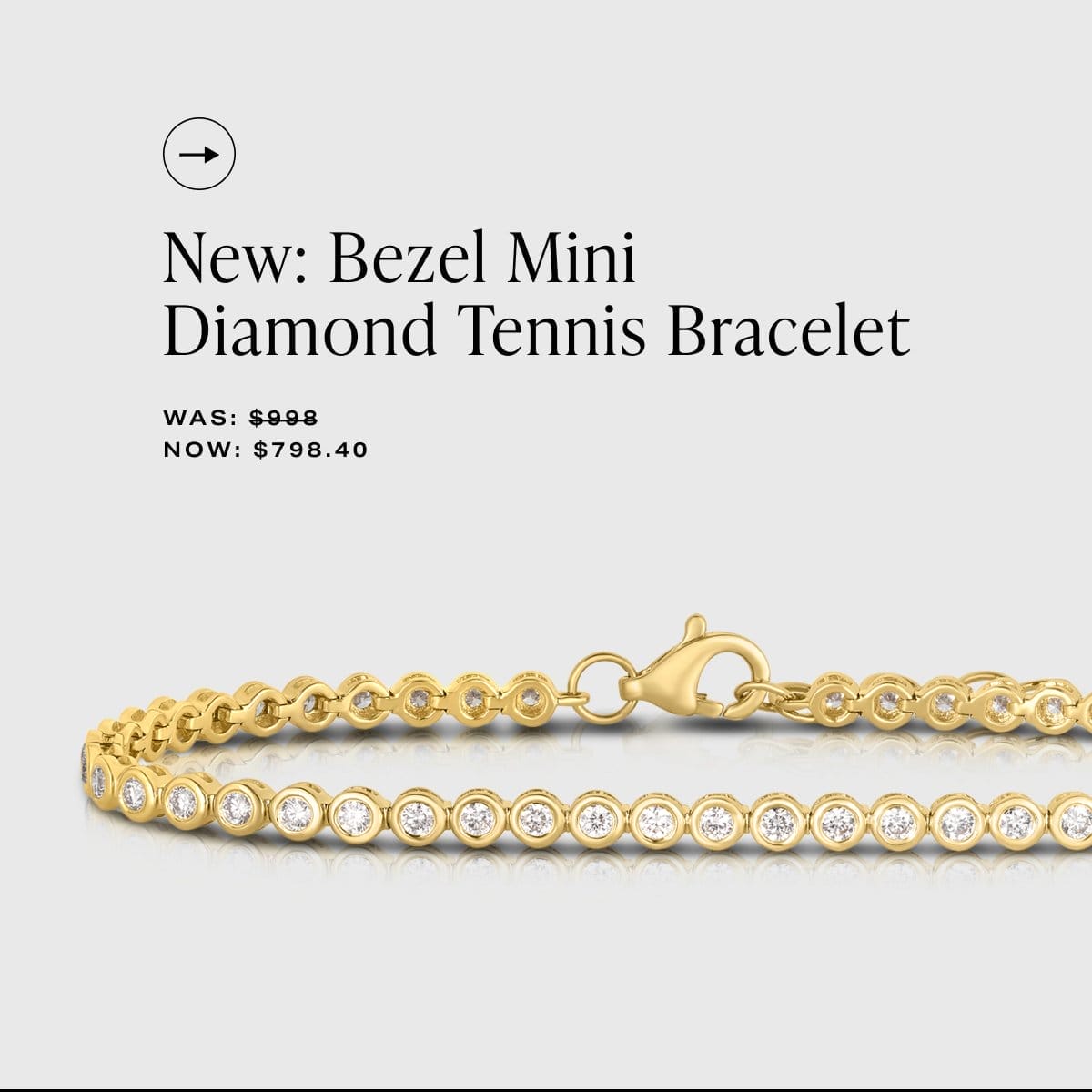 Bezel Mini Classic Diamond Tennis Bracelet