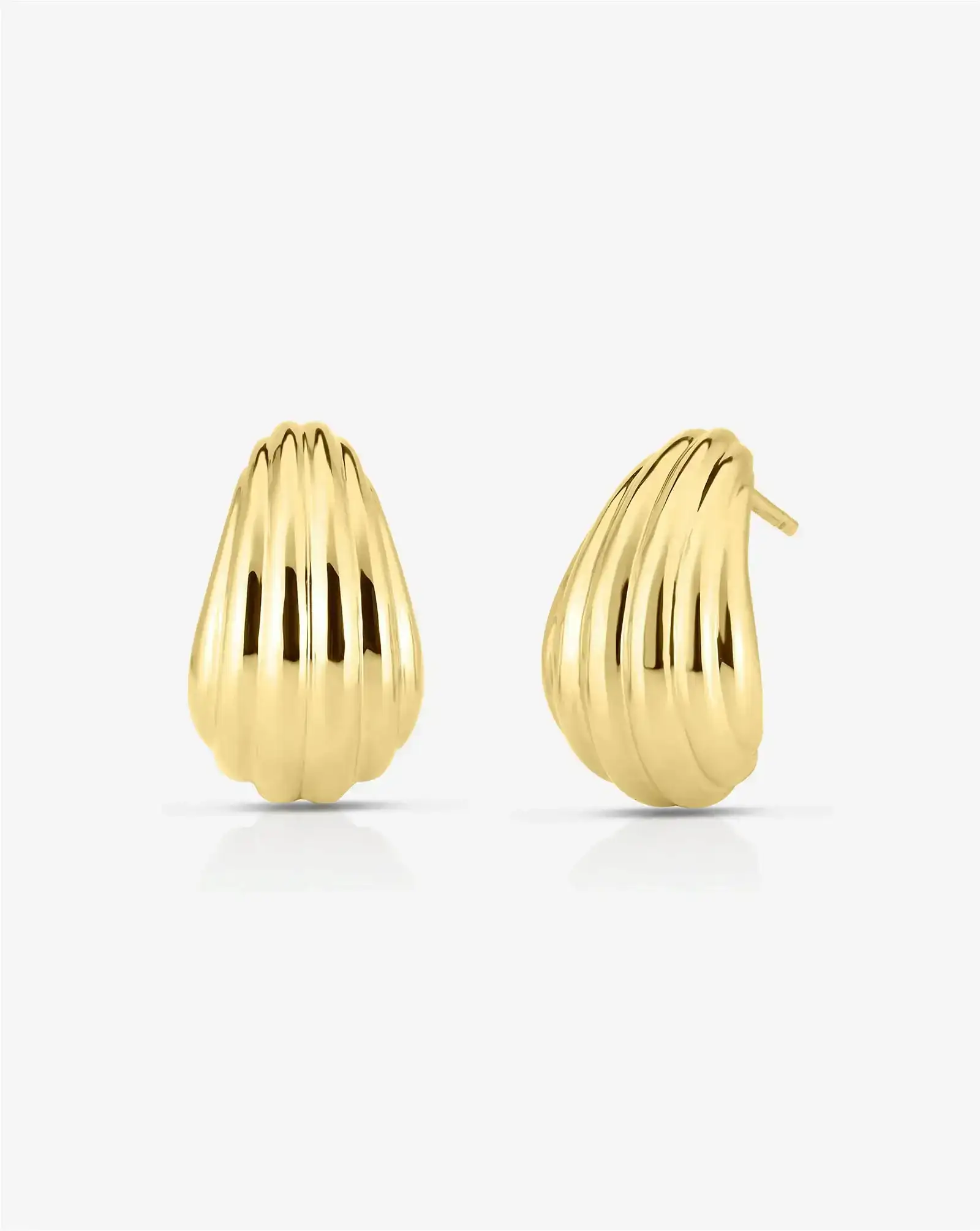 Image of Mini Gold Cloud Textured Earrings