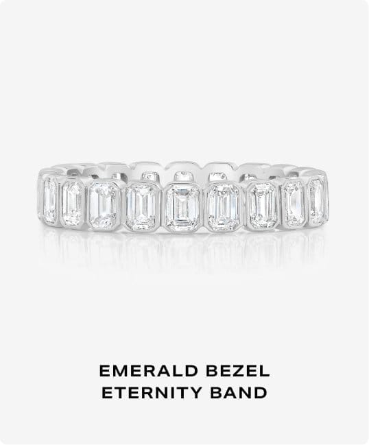 Emerald Bezel Eternity Band