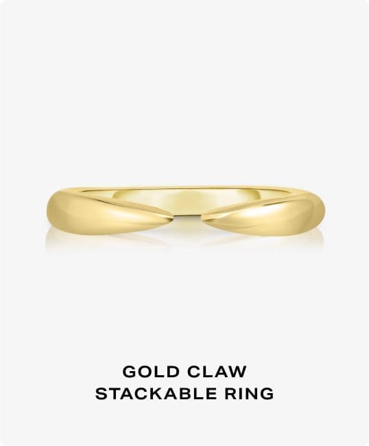 Gold Claw Stackable Ring