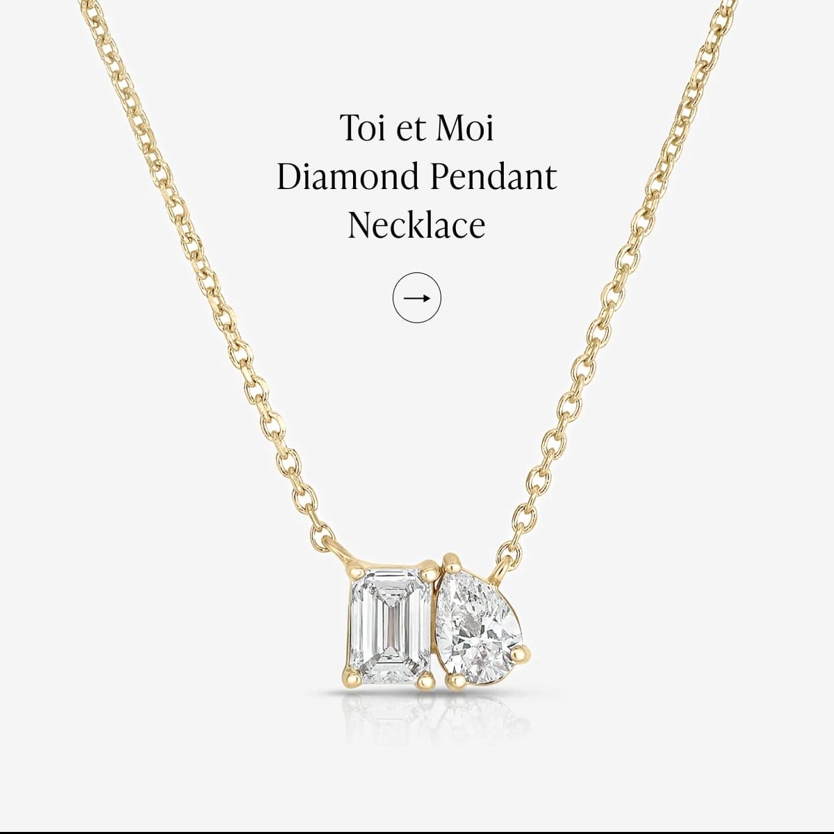 Toi et Moi Diamond Pendant Necklace