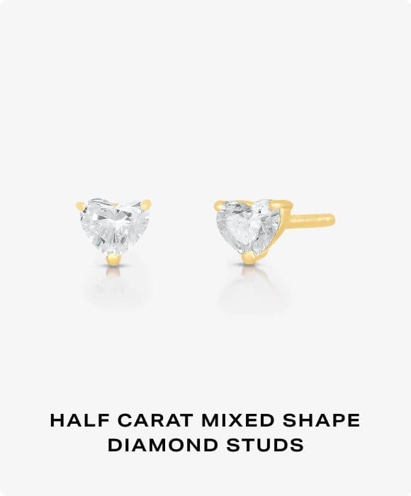 Half Carat Mixed Shapes Diamond Studs