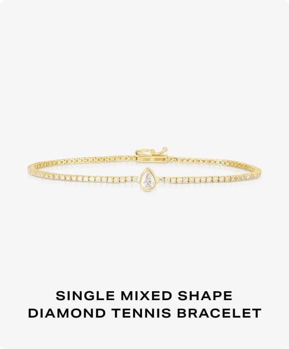 Single Mixed Shapes Diamond Tennis Bracelet