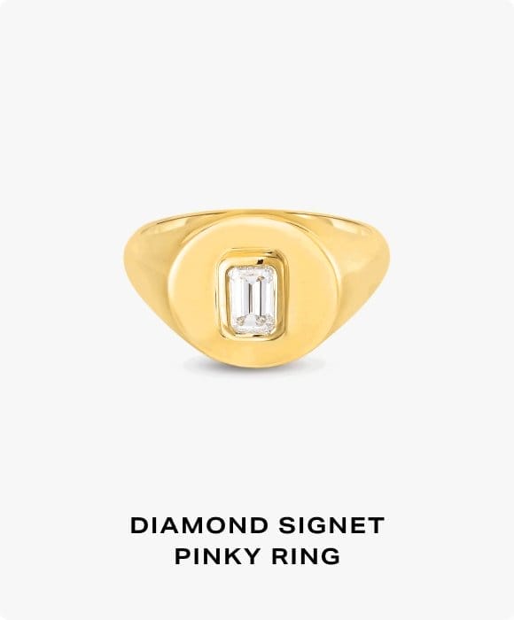 Diamond Signet Pinky Ring