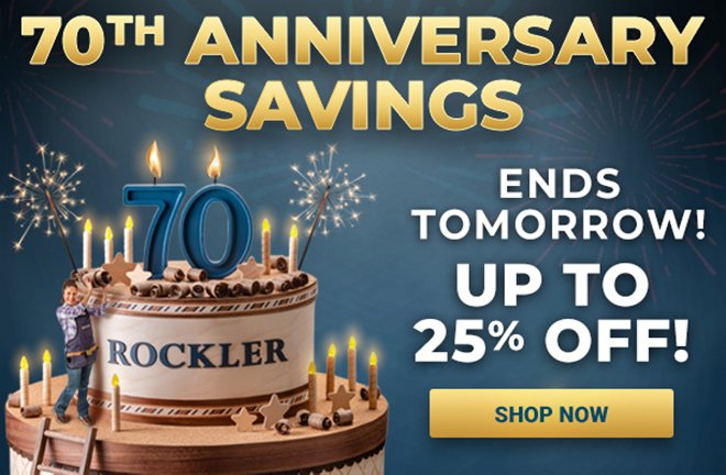 70th Anniversary Savings - Up to 25% Off