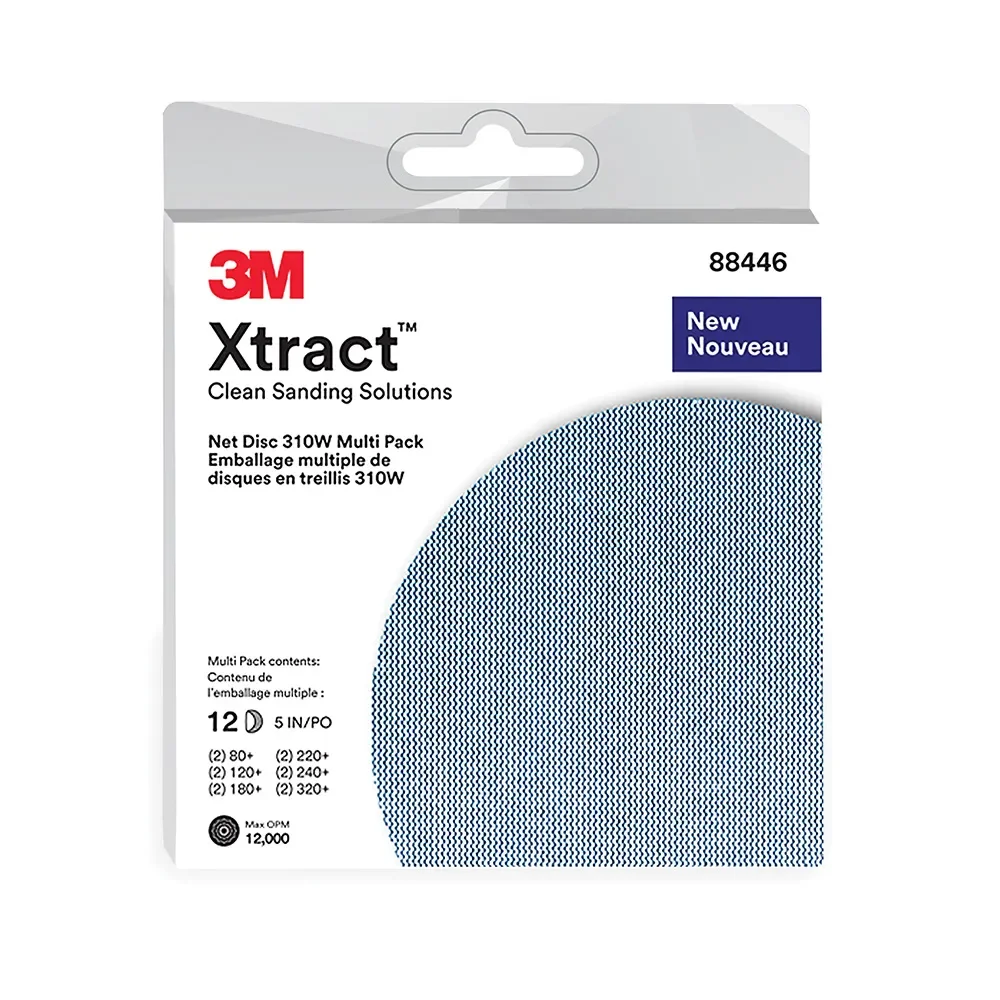 3M Xtract 310W 5'' Dia. Net Disc Multi-Pack (2 Each: 80-, 120-, 180-, 220-,...