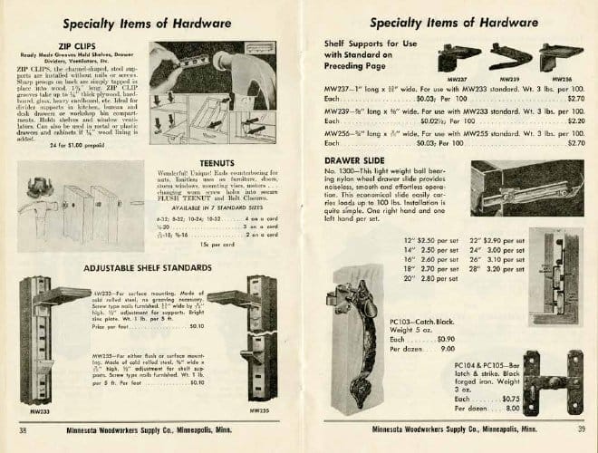 Shelf Hardware Catalog Page