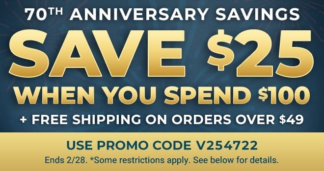 Save \\$25 When You Spend \\$100+ Plus Free Shipping on Orders Over \\$49