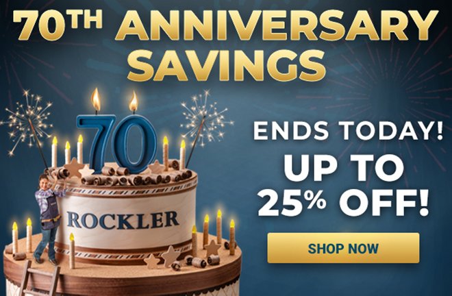 70th Anniversary Savings - Up to 25% Off