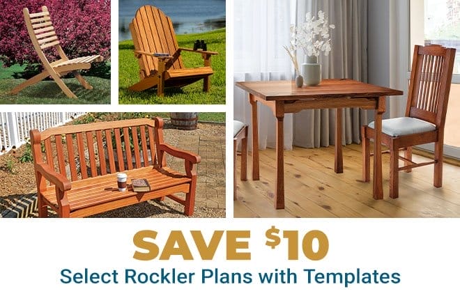 Save over 20% on Select Rockler Plans with Templates