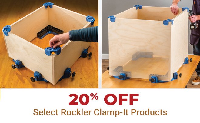 20% Off Select Rockler Clamp-It Products