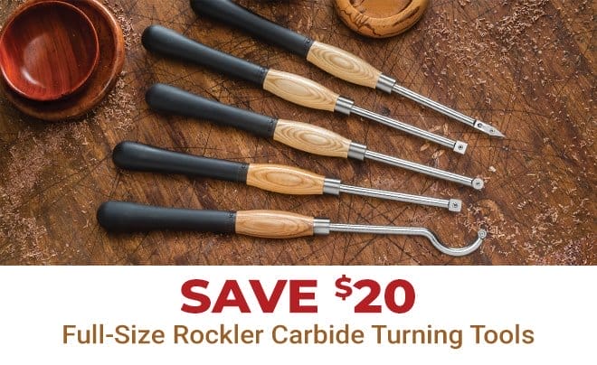 Save \\$20 Full-Size Rockler Carbide Turning Tools