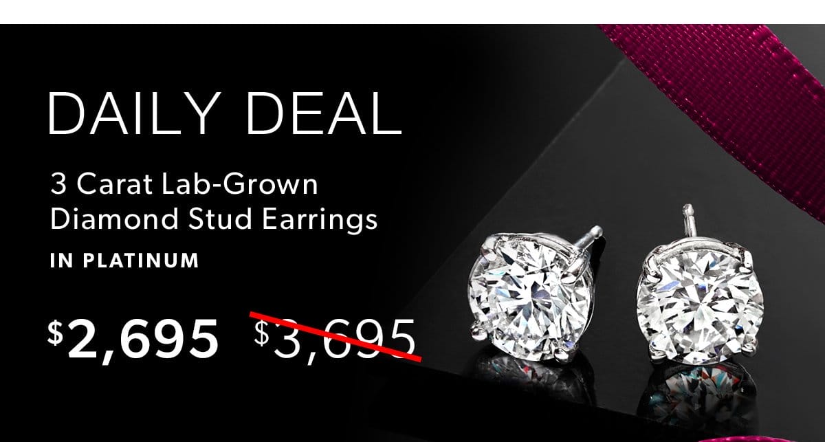 3 Carat Lab-Grown Diamond Stud Earrings