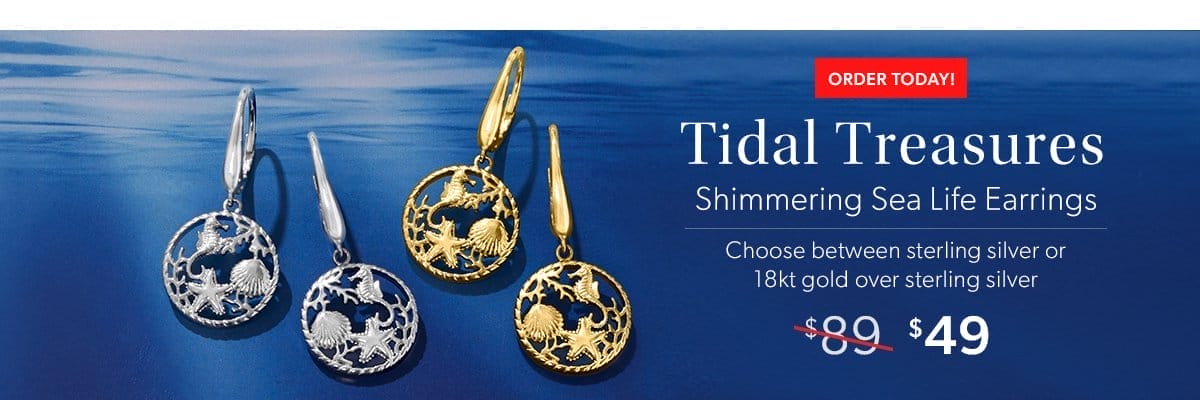 Tidal Treasures. Aquatic Earrings. \\$49